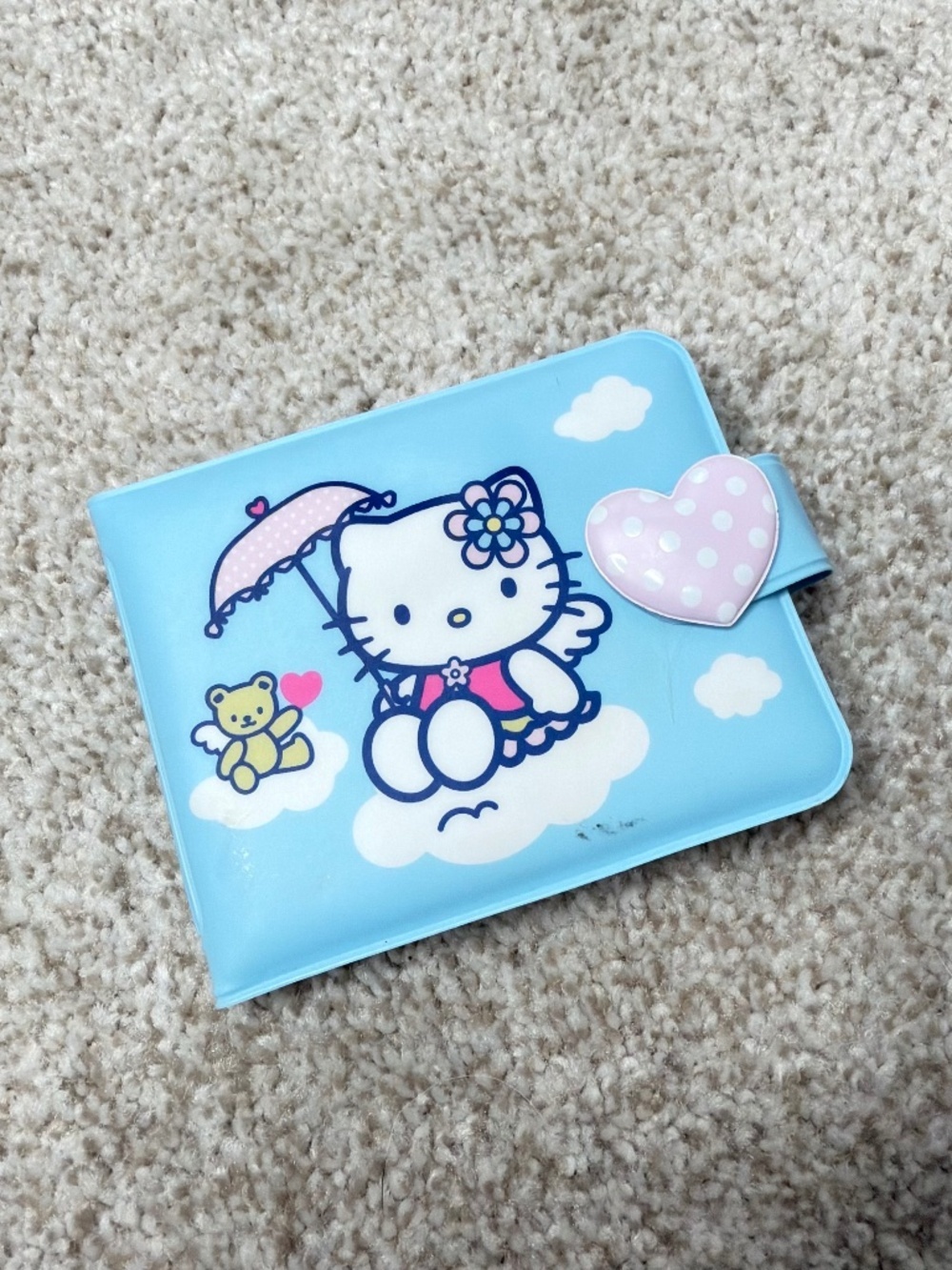 Vintage 2005 Hello Kitty Blue Graphic Wallet